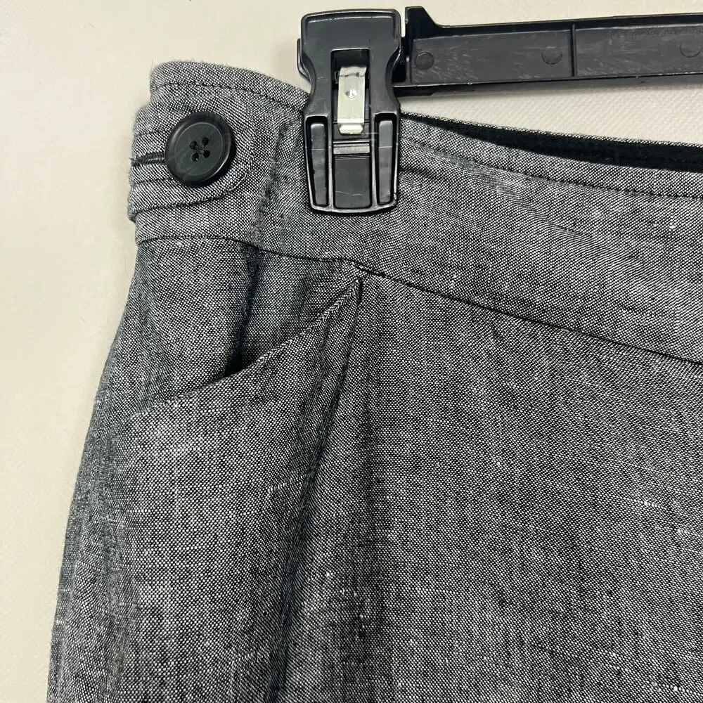 Banana Republic Womens Pants 8 Jackson Fit Linen Cotton Wide Leg Coastal Preppy